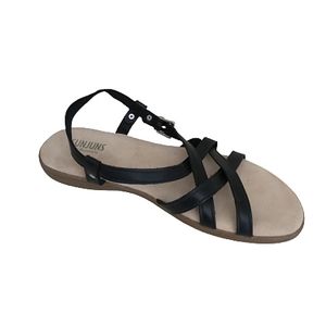 Bass Black Sunjuns Strappy Sandals 9M